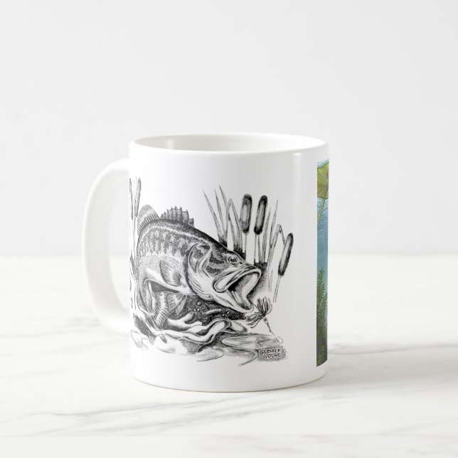 Largemouth Bass Coffee Mug (Front Left)