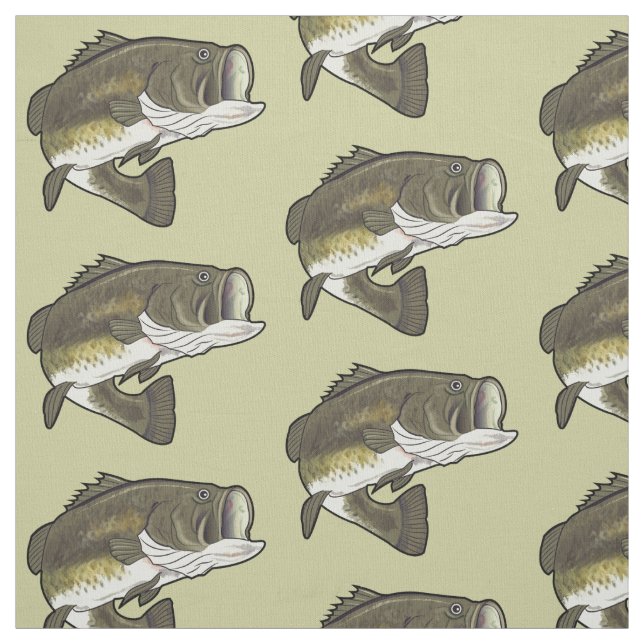 Largemouth Bass Fabric (Swatch)