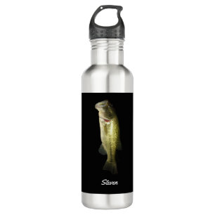 Largemouth Bass Fish Black Personalised  710 Ml Water Bottle