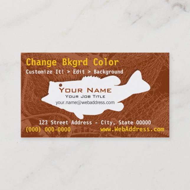 Largemouth Bass Fish Business Card (Front)