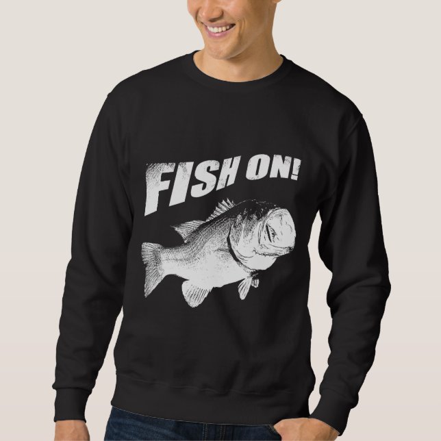 Largemouth bass fish on sweatshirt (Front)