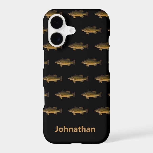 Largemouth Bass Fish Pattern and Name (Back)
