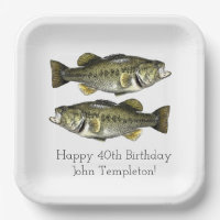 Largemouth Bass Fishing Birthday Party Napkins