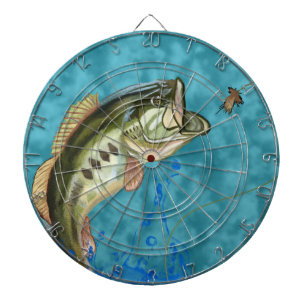 Largemouth Bass Fishing Dart Board
