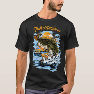 Largemouth Bass Fishing Graphic design T-Shirt