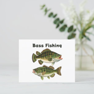 Largemouth Bass Fishing Logo Postcard