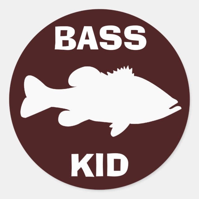Largemouth Bass Fishing template Classic Round Sticker (Front)