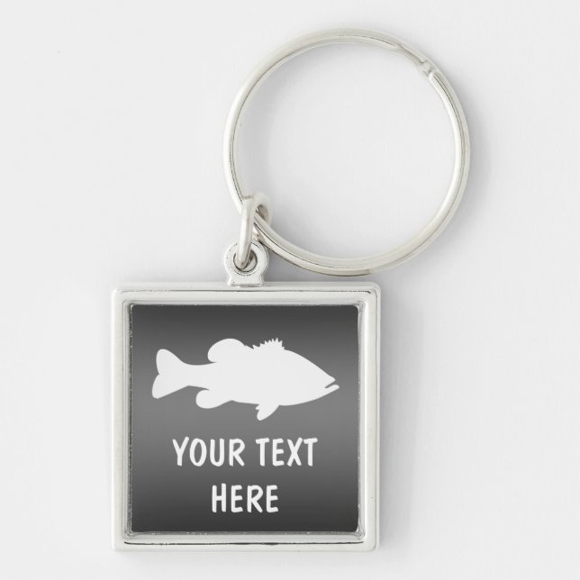 Largemouth Bass Fishing template Key Ring (Front)