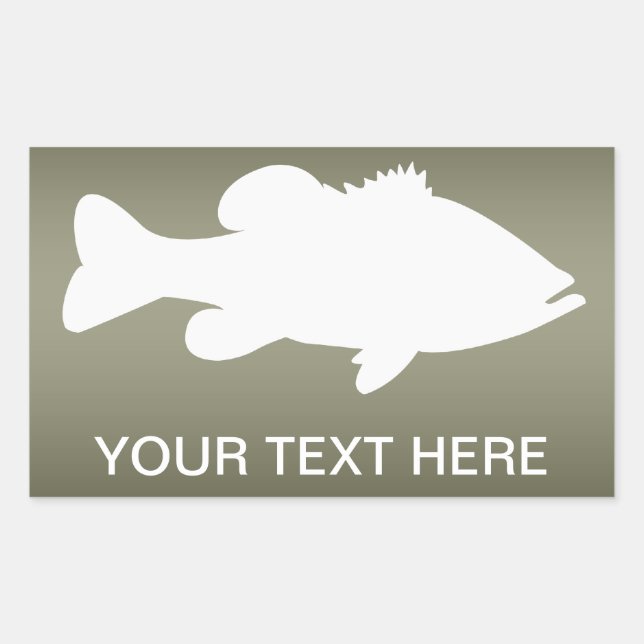 Largemouth Bass Fishing template Rectangular Sticker (Front)