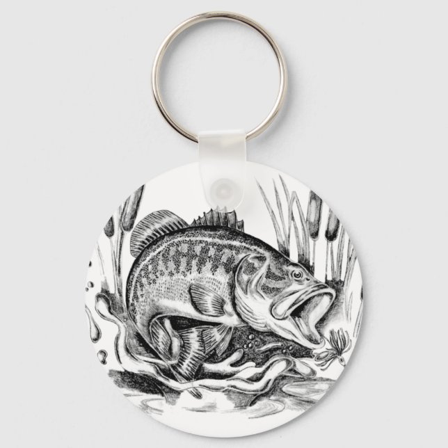 Largemouth bass key ring (Front)
