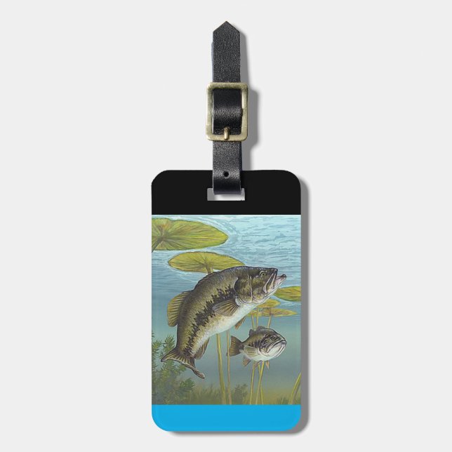 Largemouth Bass Luggage Tag (Front Vertical)