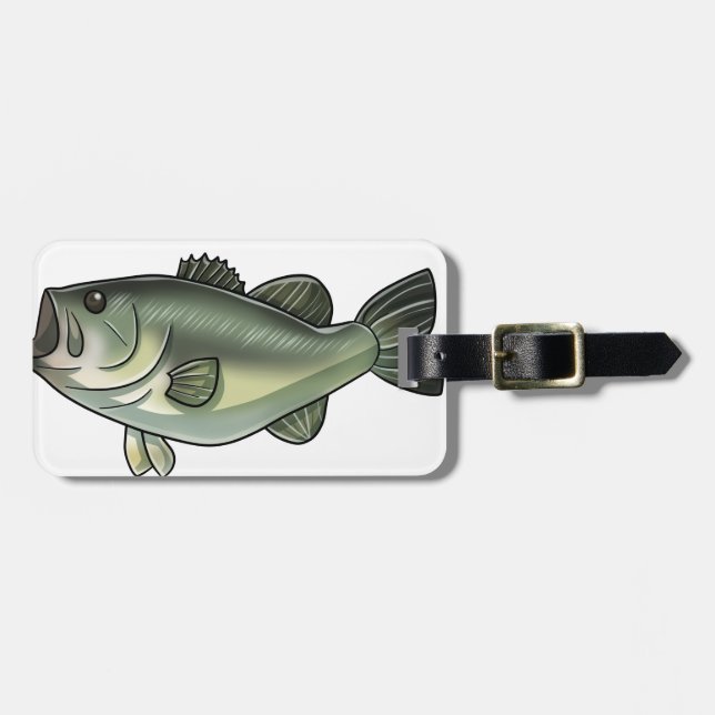 Largemouth Bass Luggage Tag (Front Horizontal)