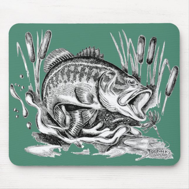 Largemouth Bass Mouse Pad (Front)