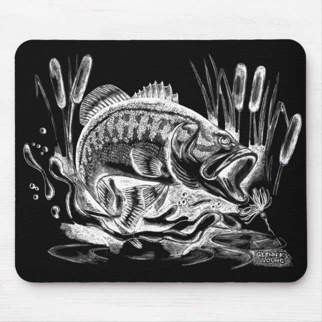 Largemouth Bass Mouse Pad (Front)