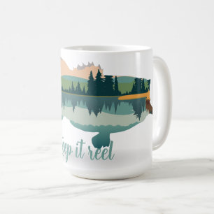 Largemouth Bass On The Prowl Vector Forest Coffee Mug