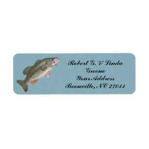LARGEMOUTH BASS-RETURN ADDRESS LABELS