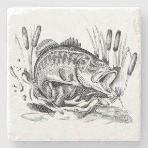 Largemouth Bass Stone Coaster