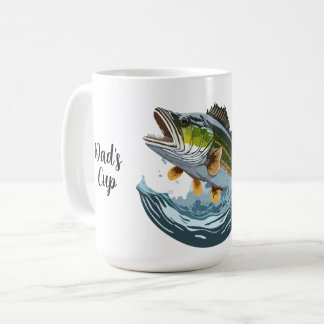 Largemouth Bass Stricking Top Water Lure Coffee Mug