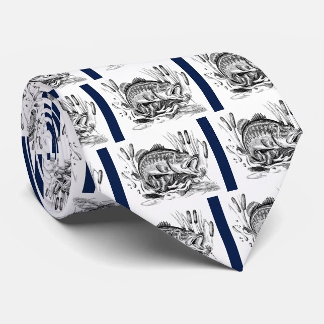 Largemouth Bass Tie (Rolled)