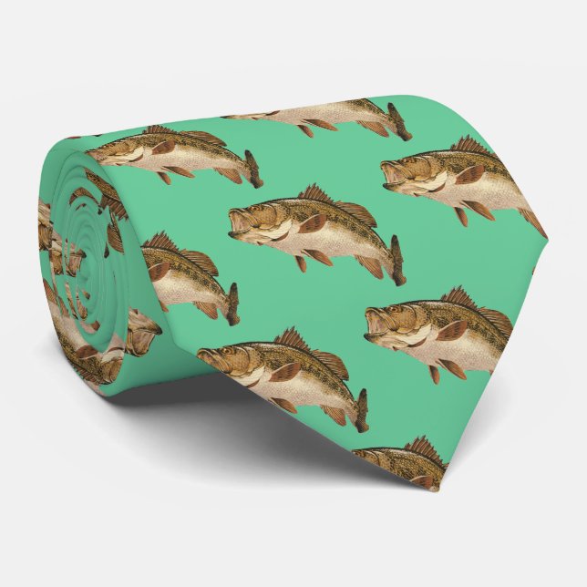 Largemouth Bass Tie (Rolled)