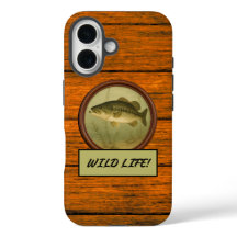 Largemouth Bass Wood Grain iPhone Cases