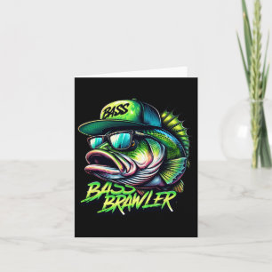 Largemouth Byss Fishing Angler  Card