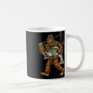 Largemouth Byss Fishing Bigfoot Fisherman 1 Coffee Mug