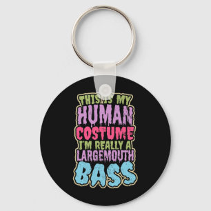 Largemouth Byss Fishing Design Human Costume Gift Key Ring