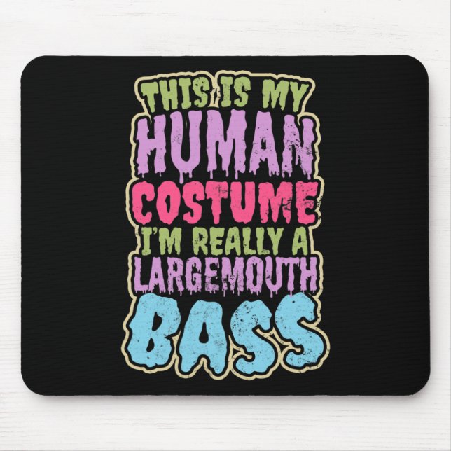 Largemouth Byss Fishing Design Human Costume Gift  Mouse Pad (Front)