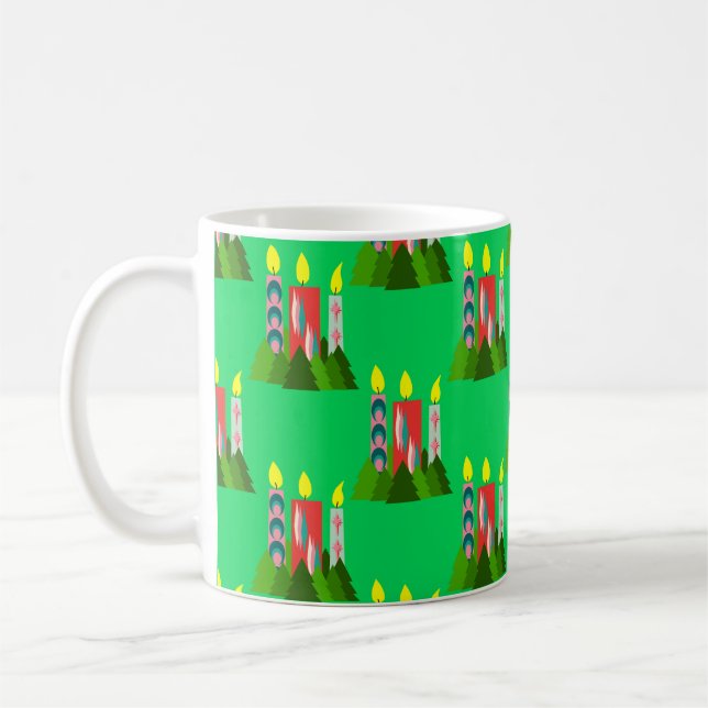 Larger Christmas Candles  Coffee Mug (Left)