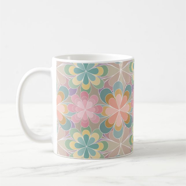 Larger Patterned Kaleidoscope  Coffee Mug (Left)