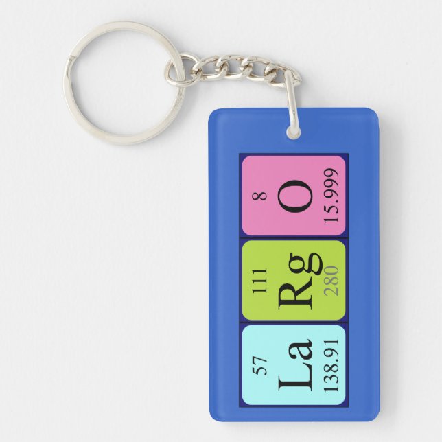 Largo periodic table name keyring (Front)