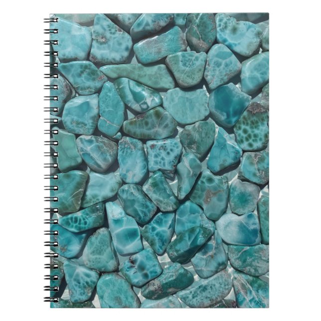 Larimar Crystal Gemstone Tropical Water Beachy Notebook (Front)