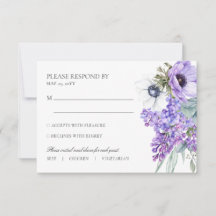 Larissa Purple Floral Meal Choice Wedding