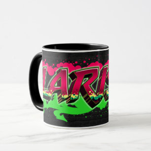Larissa Vorname Name Graffiti red green Tasse Mug