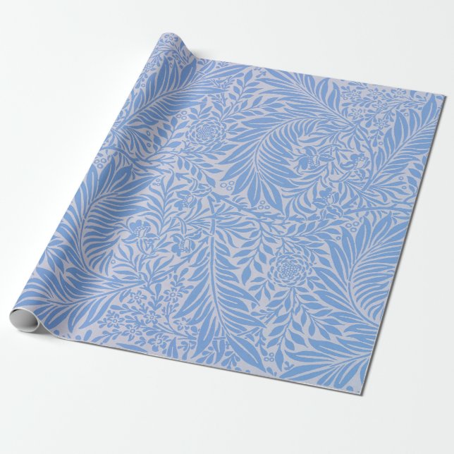 Larkspur by William Morris Wrapping Paper (Unrolled)
