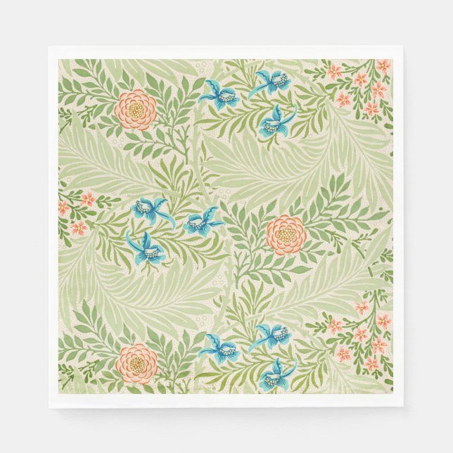 Larkspur Pattern (by William Morris) Napkin (Front)