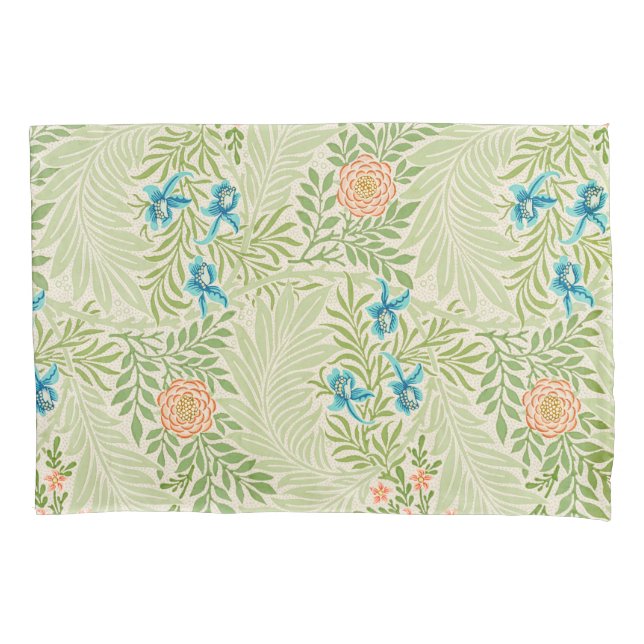 Larkspur Pattern (by William Morris) Pillowcase (Front-Left)