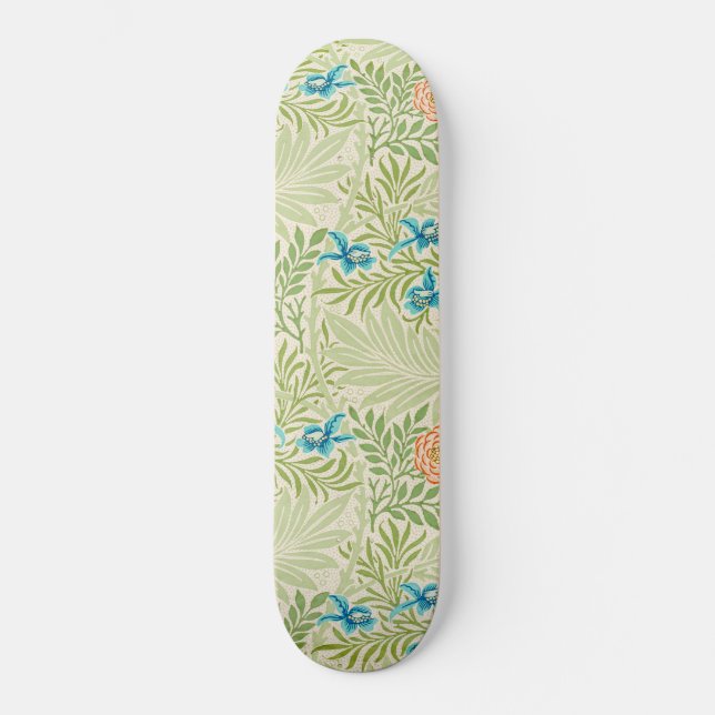 Larkspur Pattern (by William Morris) Skateboard (Front)