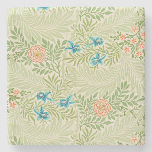 Larkspur Pattern (by William Morris) Stone Coaster