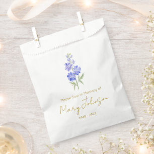 Larkspur Simple Seed packet Funeral Favour Bag