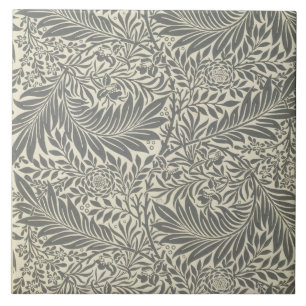 Larkspur, wallpaper design, 1872 ceramic tile