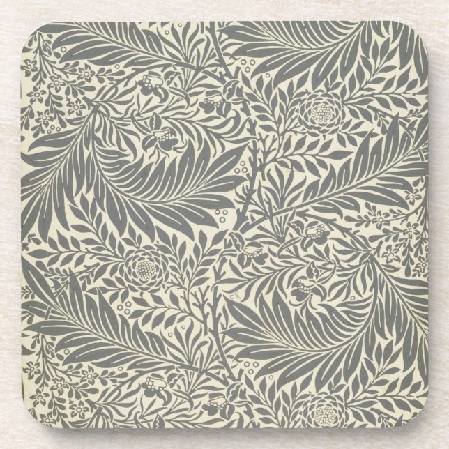 Larkspur, wallpaper design, 1872 coaster (Front)