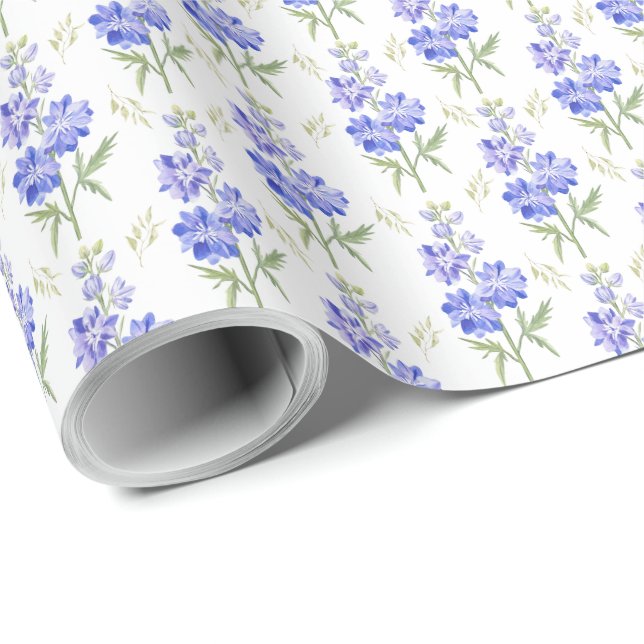 Larkspur Wrapping Paper (Roll Corner)