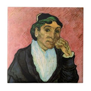 L'Arlesienne (Madame Ginoux) by Vincent van Gogh Ceramic Tile