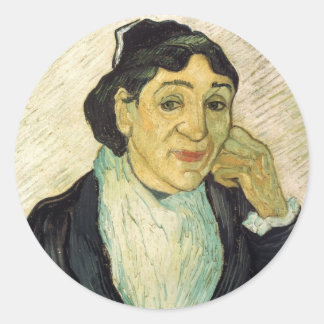 L'Arlesienne (Madame Ginoux) by Vincent van Gogh Classic Round Sticker