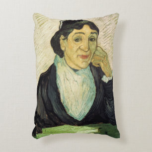 L'Arlesienne (Madame Ginoux) by Vincent van Gogh Decorative Cushion