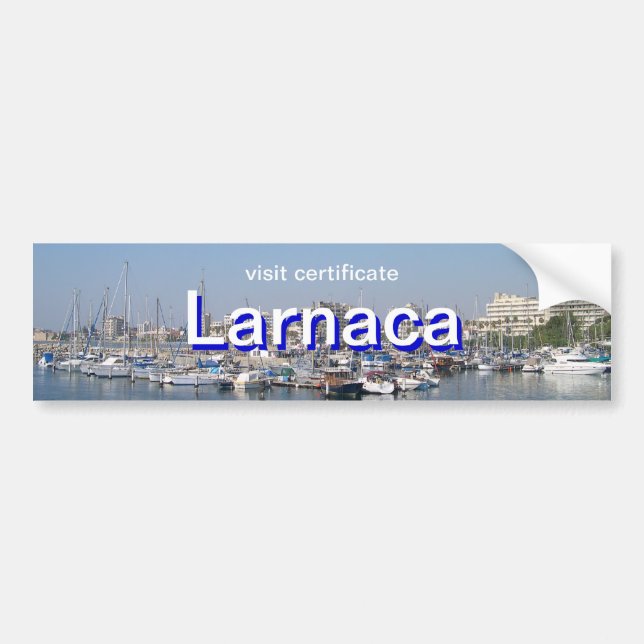 Larnaca, Cyprus visit certificate Bumper Sticker (Front)
