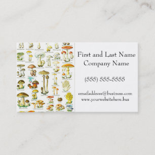 Larousse Mushroom Fungus Nature Art Painting Business Card