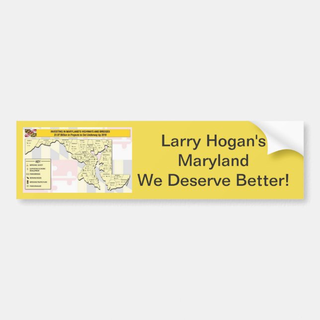 Larry Hogan's Maryland Bumper Sticker (Front)